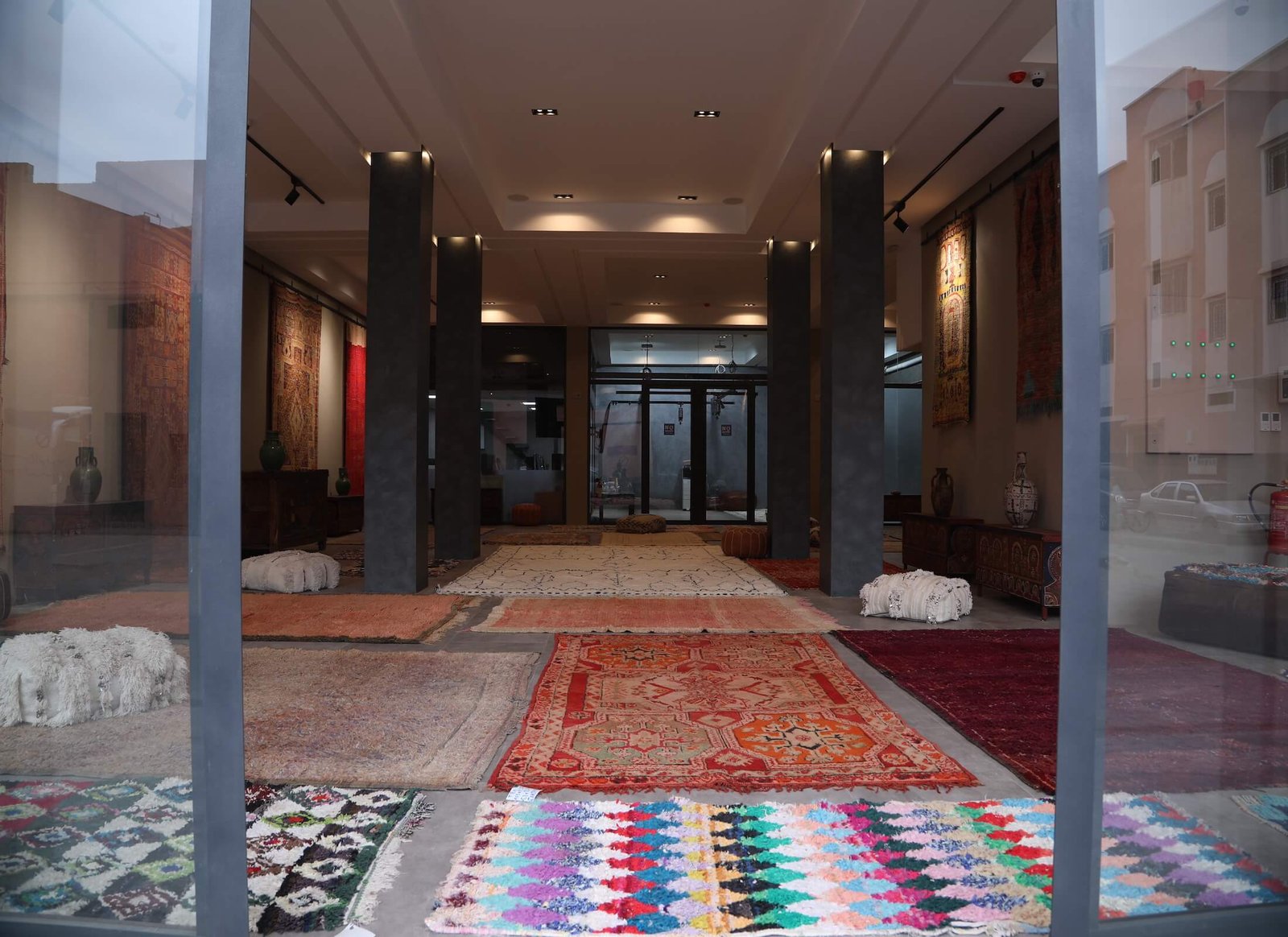 Wool Moroccan Rug with Hand-Knotted Tribal Motifs