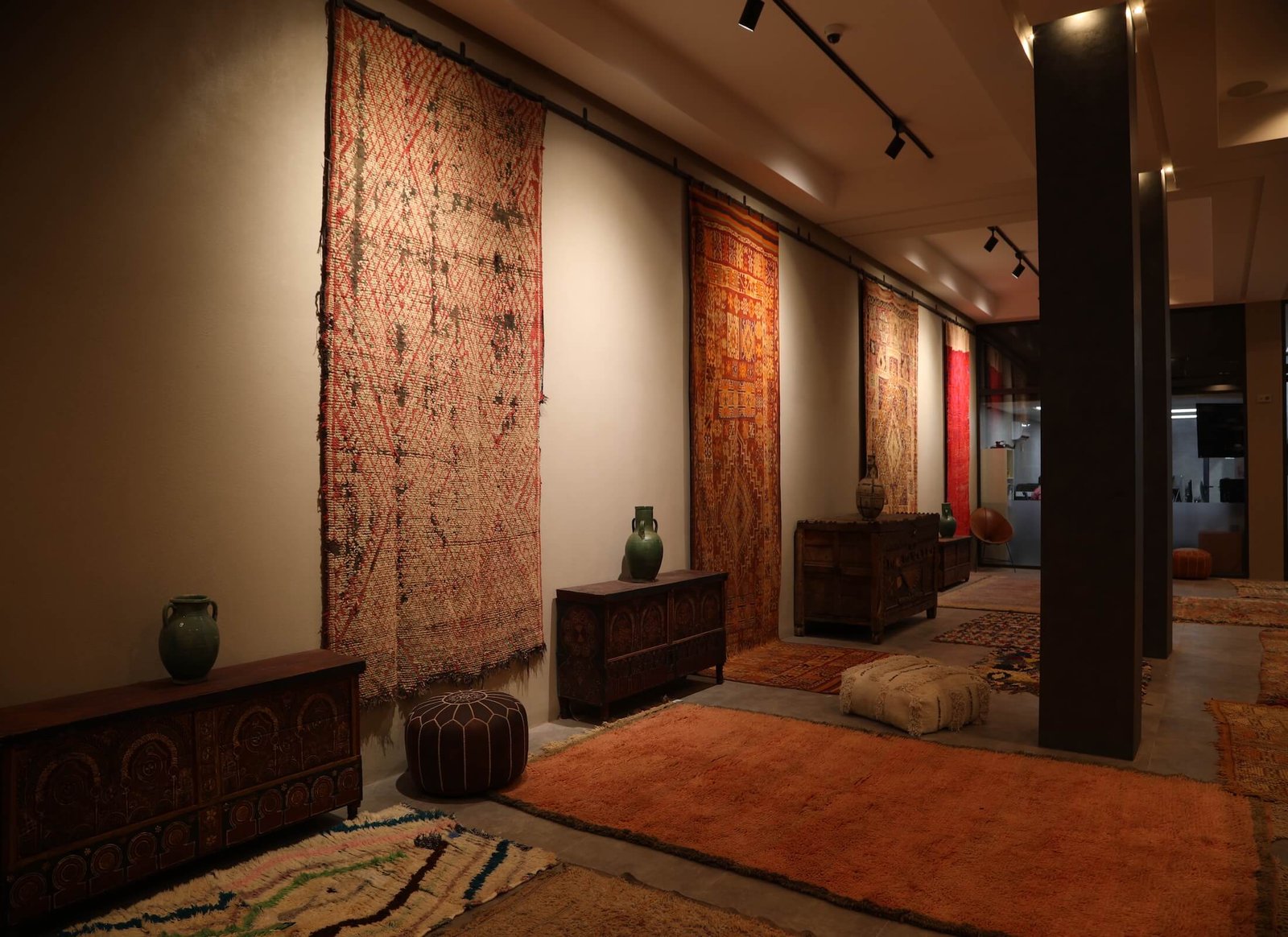 Handmade Berber Moroccan Rug with Intricate Symmetrical Patterns